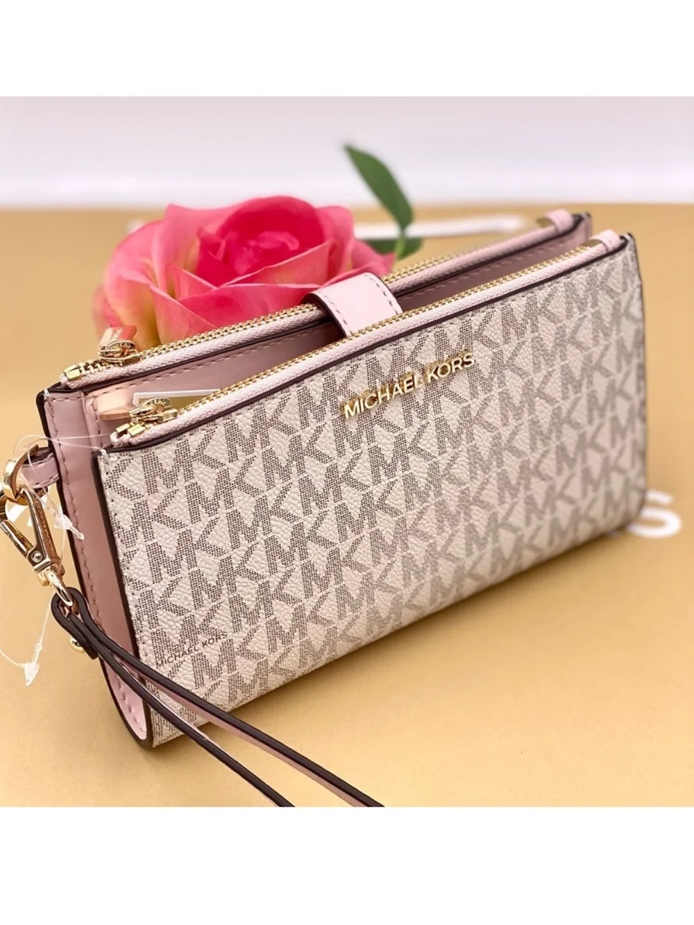 Michael Kors Double Zip Wallet Wristlet